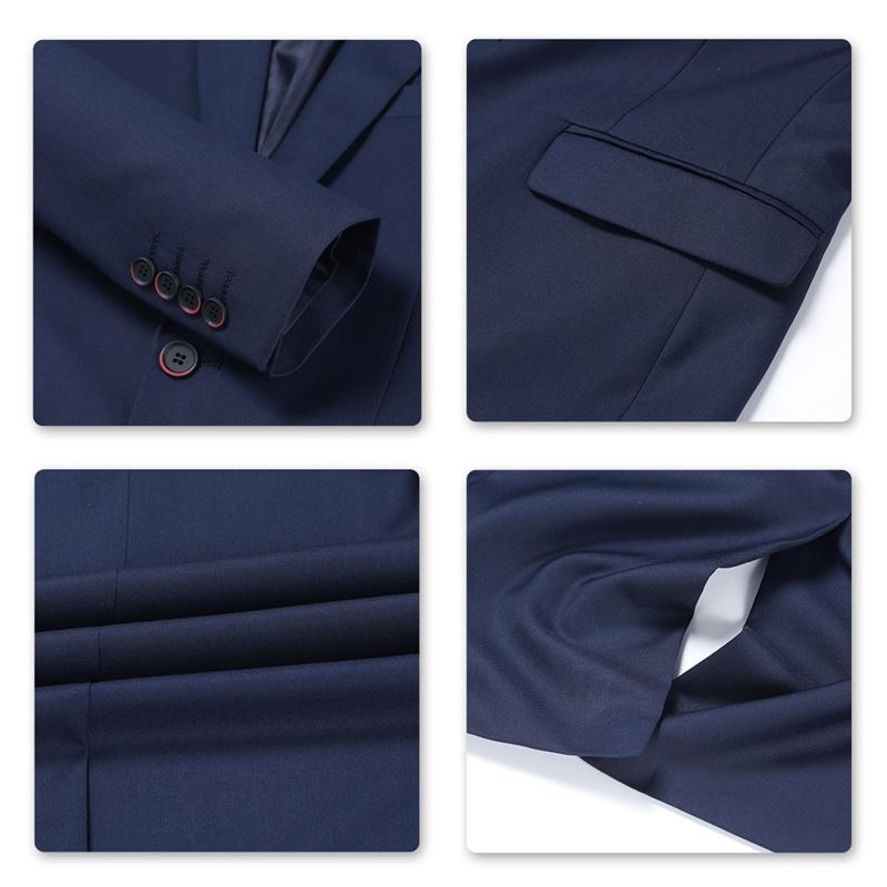 Mens 3-Piece Slim Fit Navy Suit