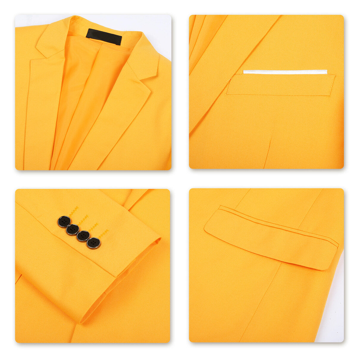 Yellow Slim Fit 2-Piece Minimalist Suit