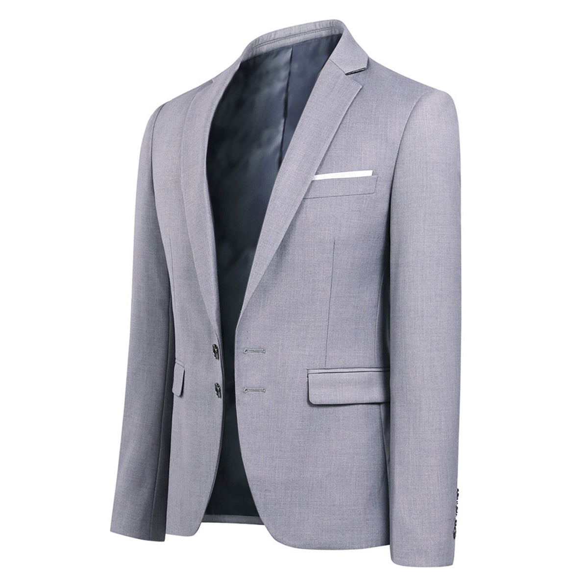 Light Grey Blazer Two Buttons Blazer