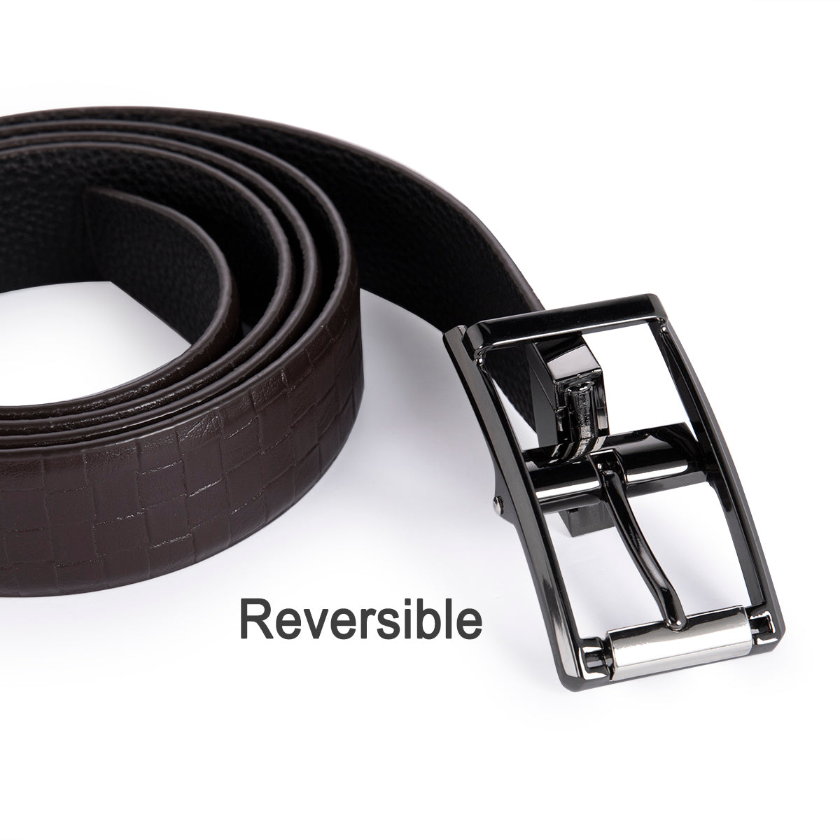 Black Reversible Japanese Pin Buckle Belt Black