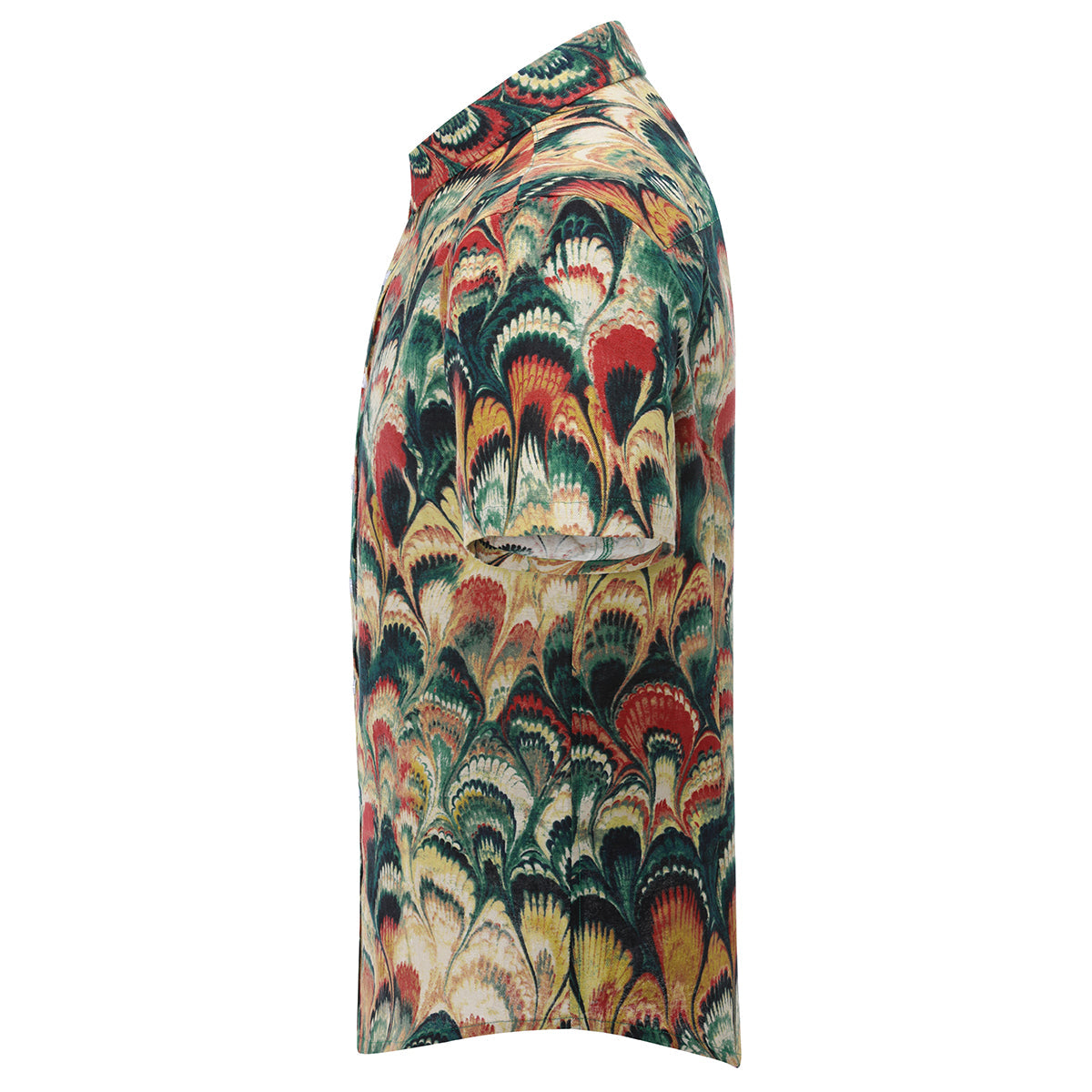 Vibrant Peacock Feather Print 2-Piece Summer Suit