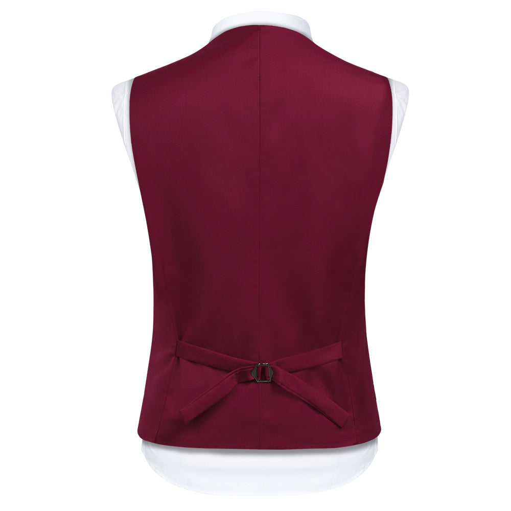 3-Piece Slim Fit One Button Fashion Maroon Suit