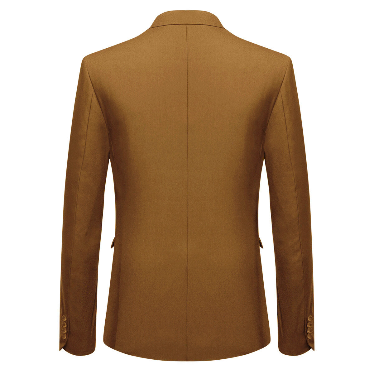2-Piece Slim Fit Simple Designed Coffee Suit-EU