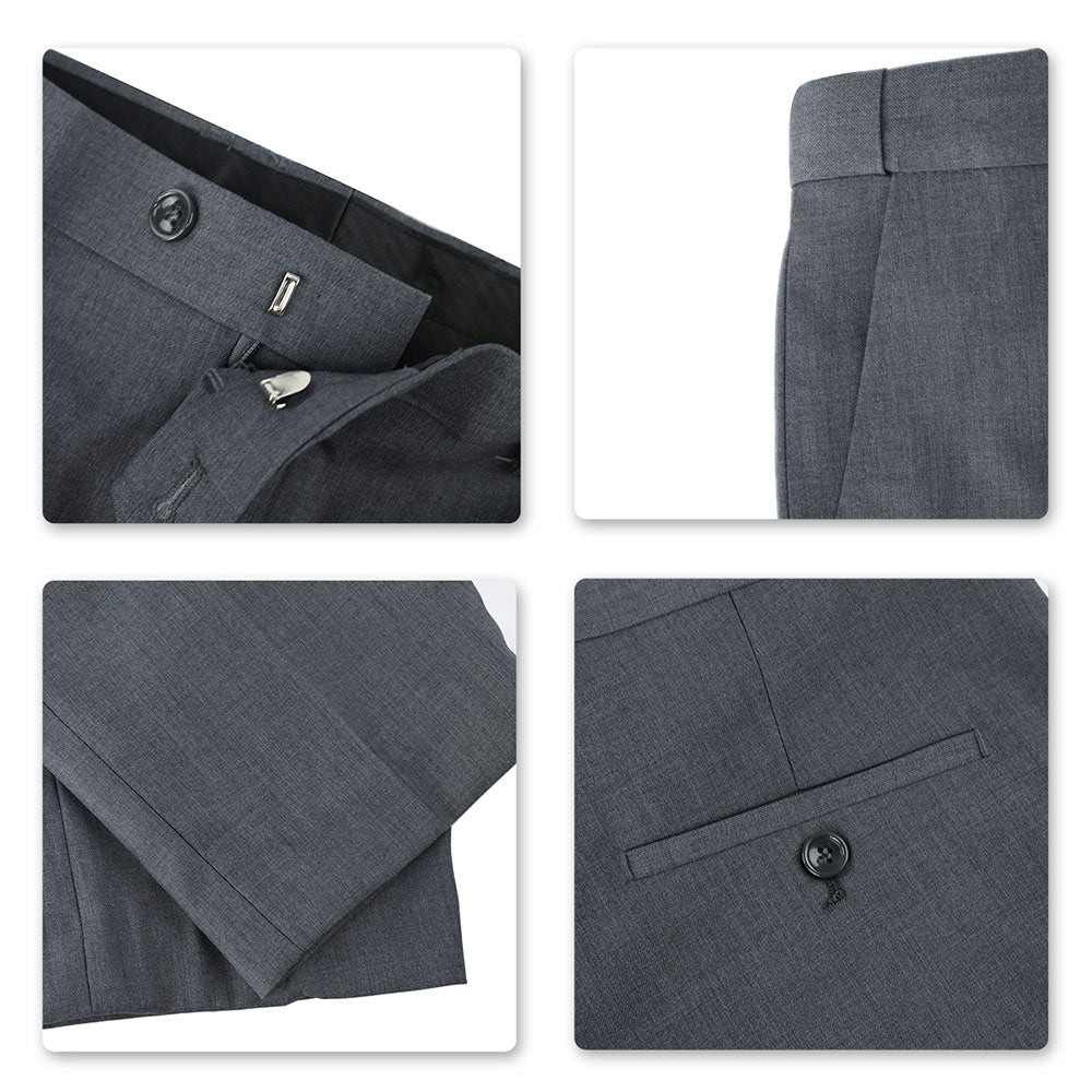 3-Piece DimGrey Notched Lapel Suit