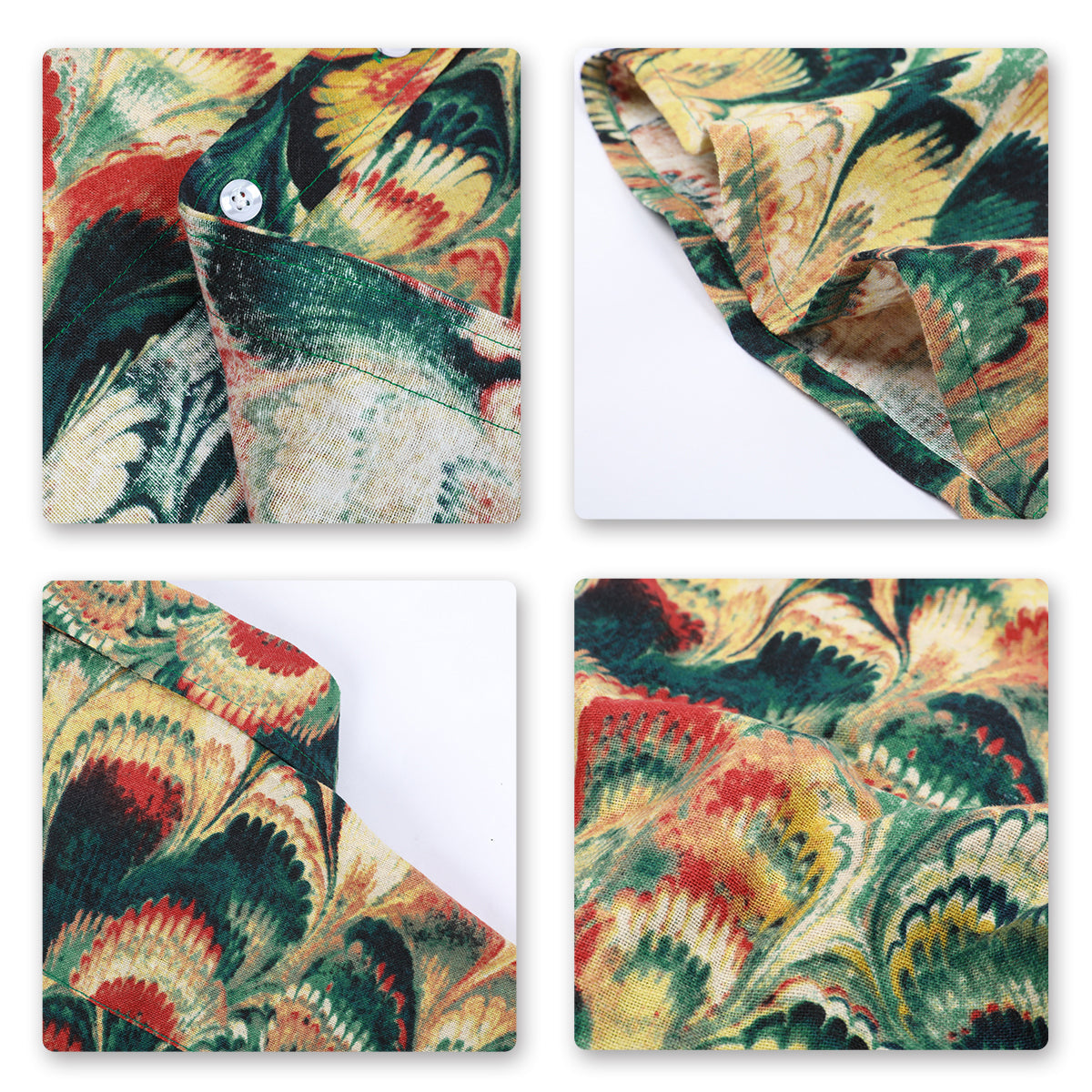 Vibrant Peacock Feather Print 2-Piece Summer Suit