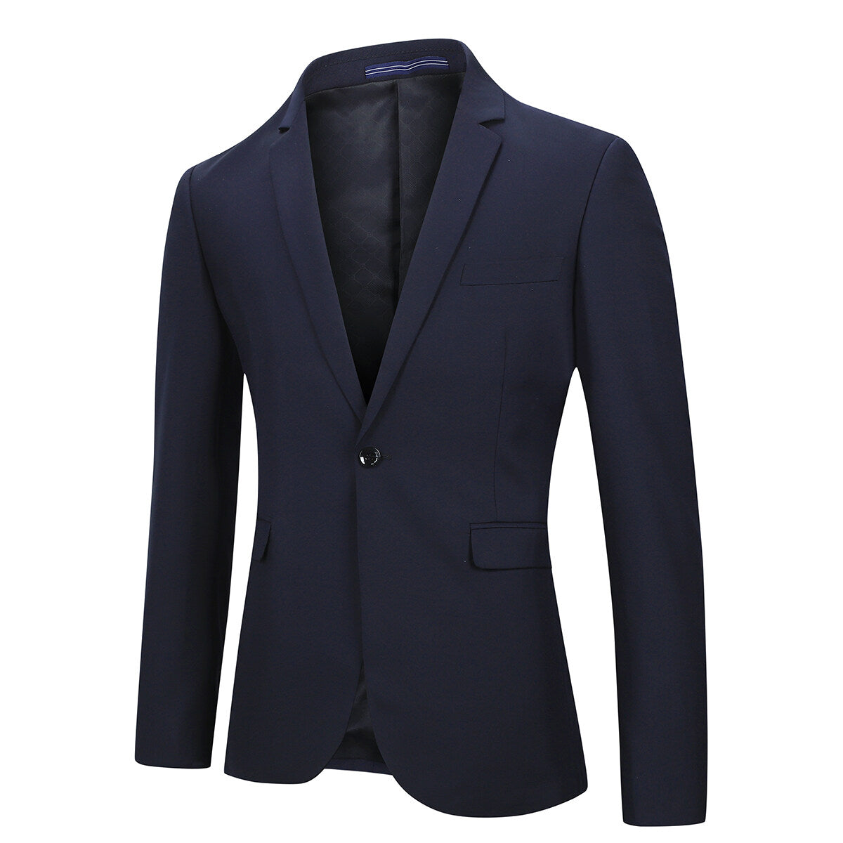 Two Piece Navy Suit One Button Suit