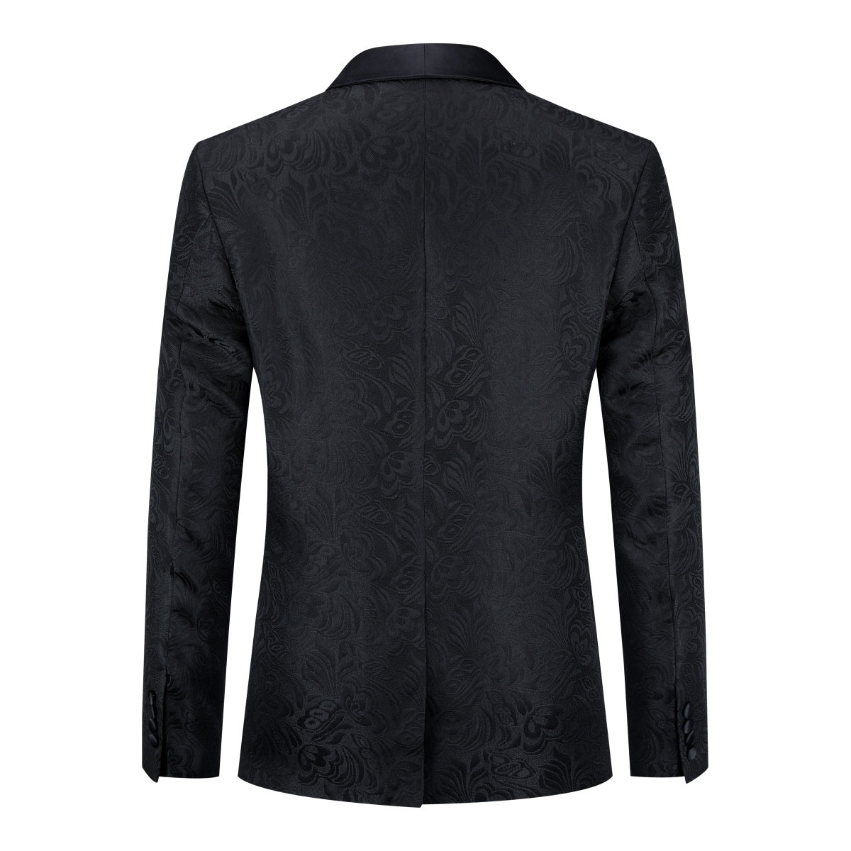 Paisley Suit 2-Piece Slim Fit Print Suit Black