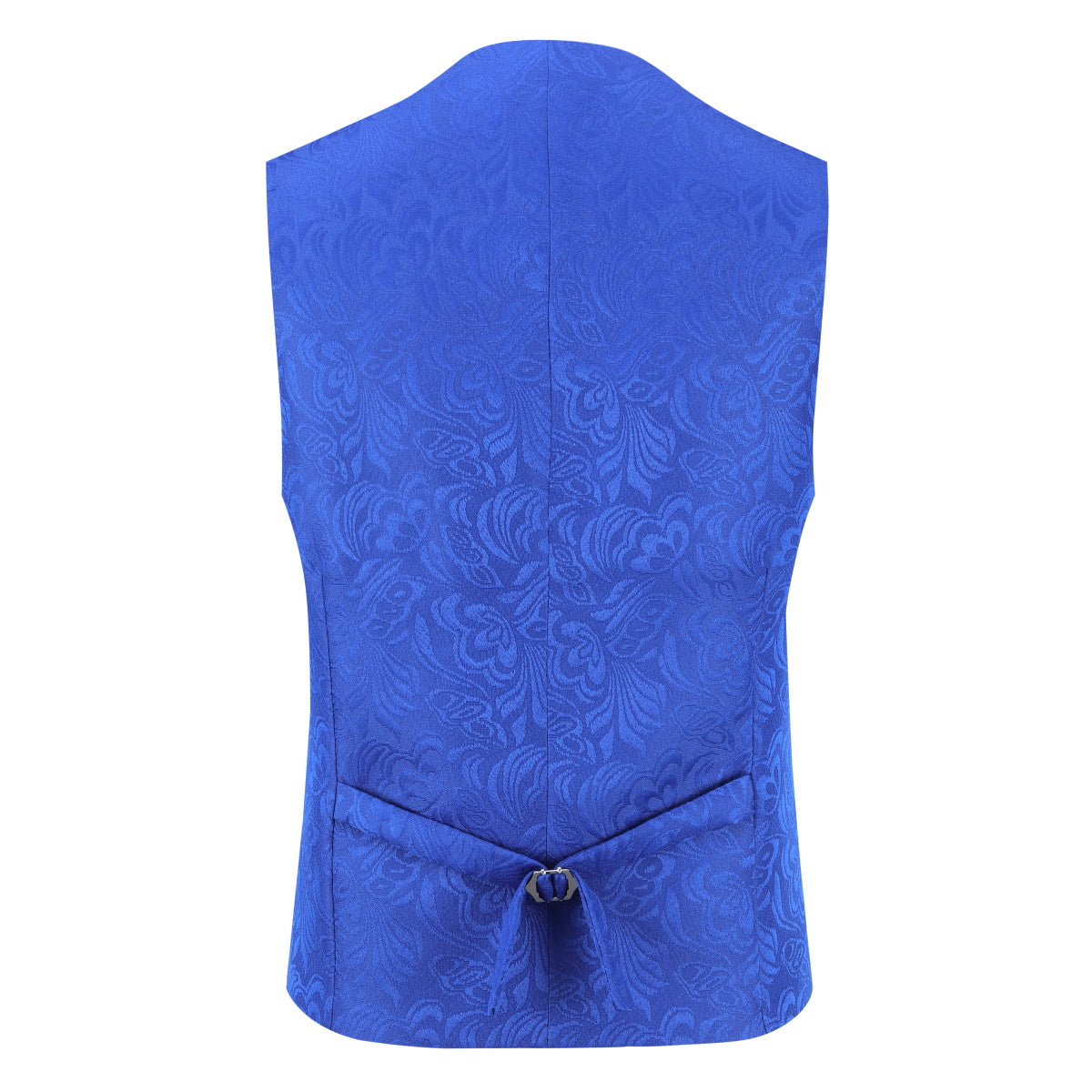 3-Piece Paisley Blue Suit Shawl Collar Suit