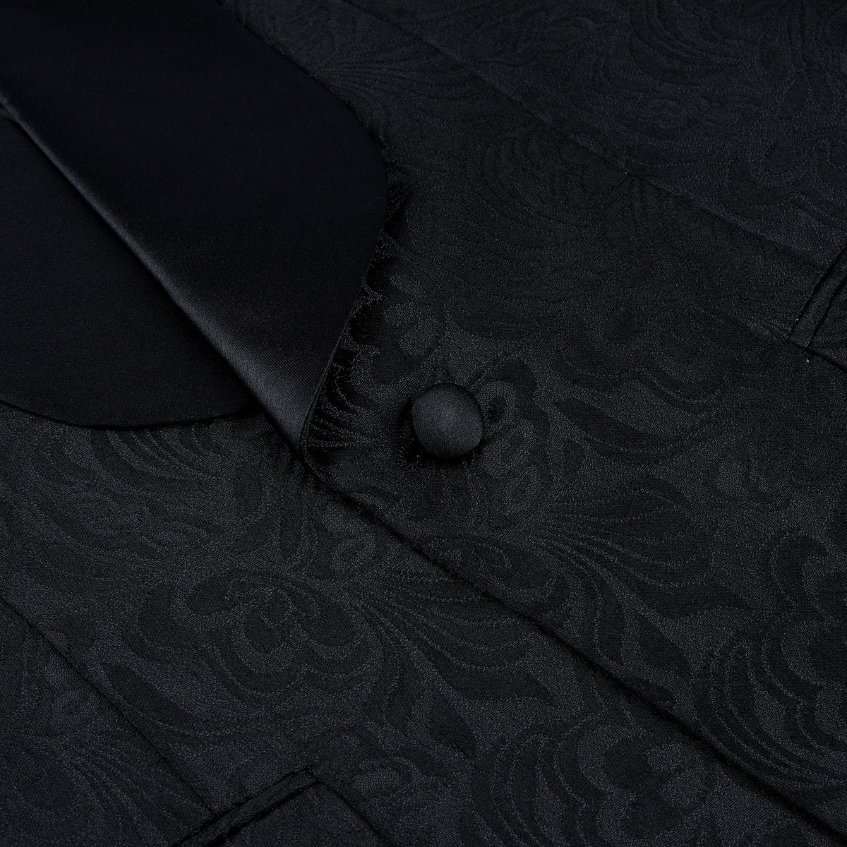 Paisley Suit 2-Piece Slim Fit Print Suit Black