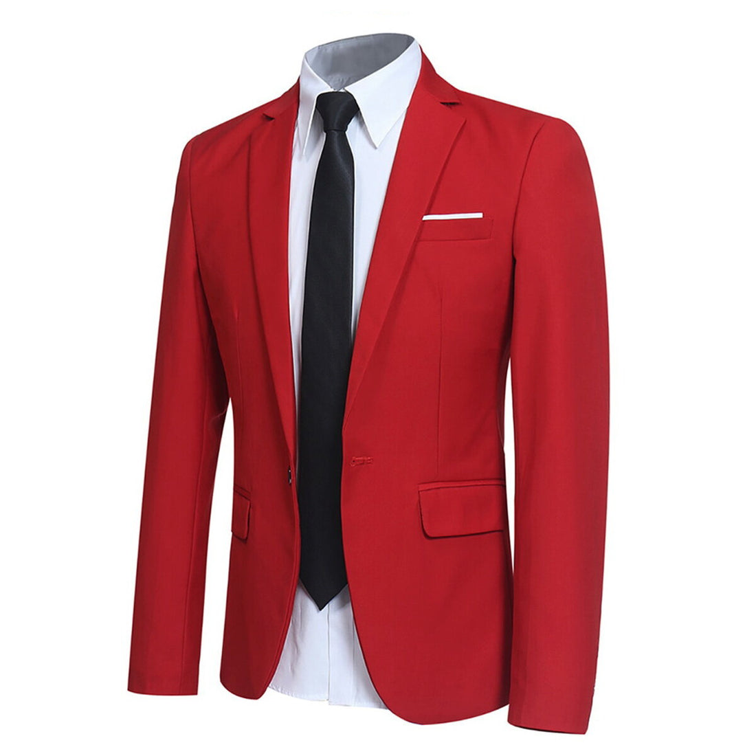 Red Stylish One Button Casual Blazer