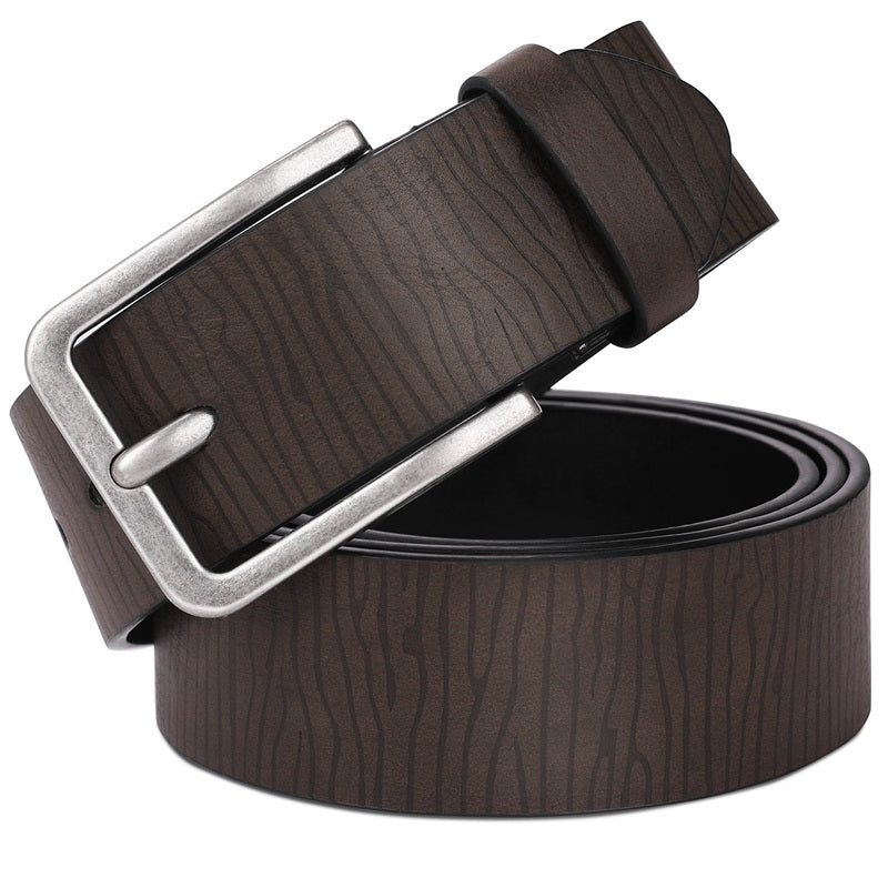 Strip Brown Cracked Needle Buckle Belt