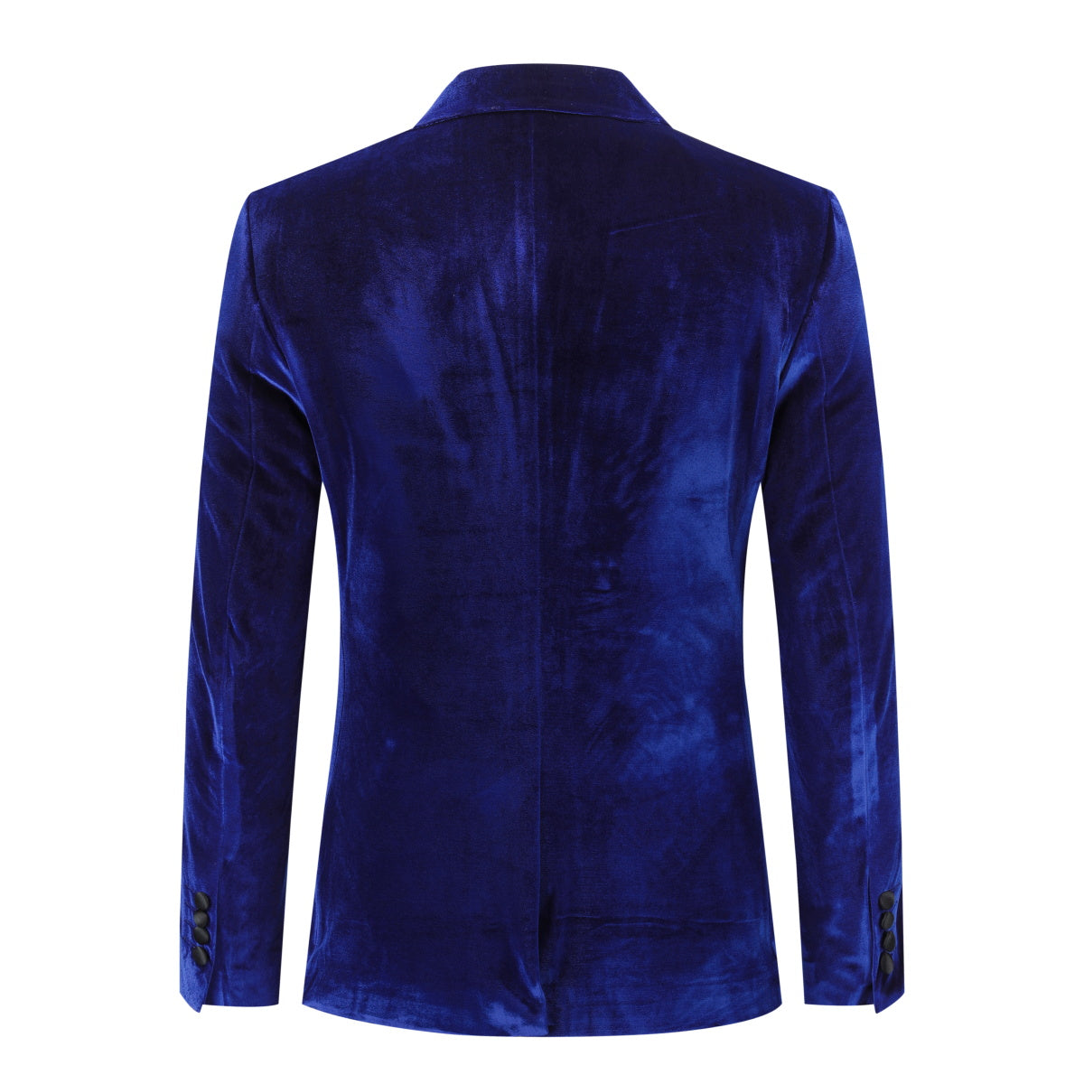 Dark Blue 3-Piece Lapel One Button Velvet Tuxedo