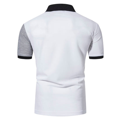 Fusion Collar Contrast Trim Polo Shirt White