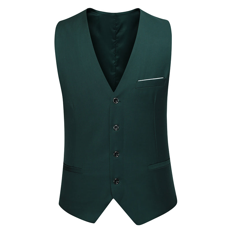 3-Piece Slim Fit One Button Fashion Oak Green Suit