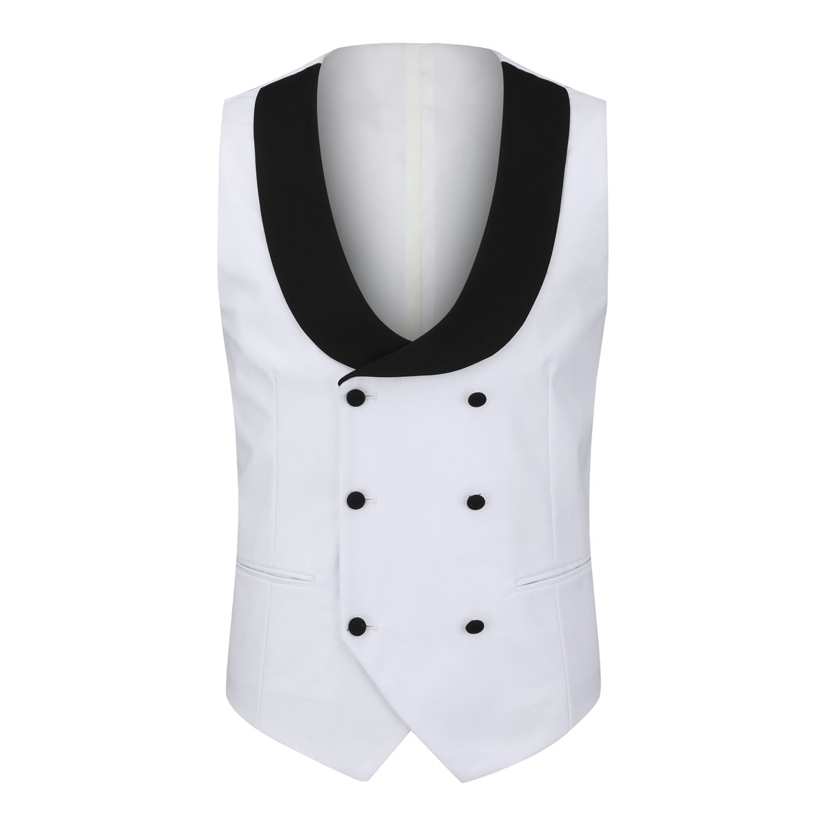 White 3-Piece Slim Fit Tuxedo - One Button, Peaked Lapel