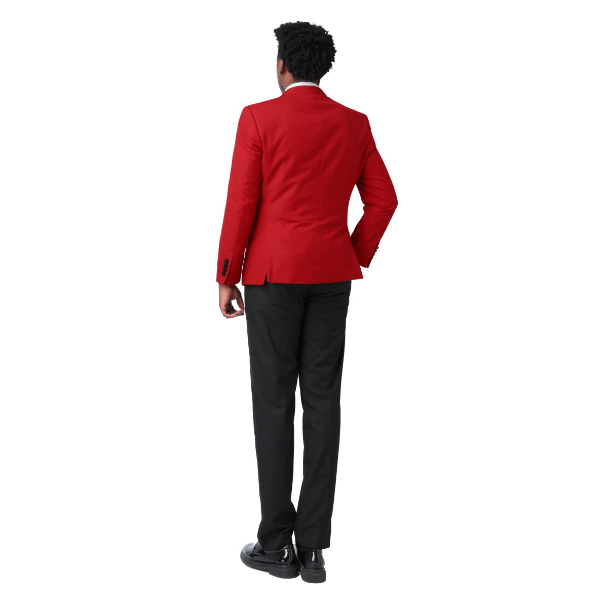 Red Slim Fit Peak Lapel 3-Piece Suit
