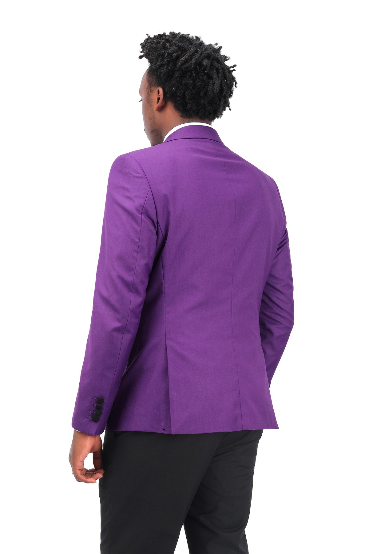 Purple 3-Piece Slim Fit Tuxedo - One Button, Peaked Lapel