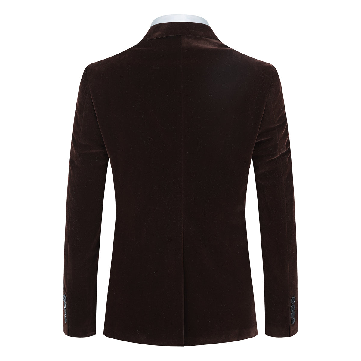 Slim Fit 2-Piece Coffee Pleuche Velvet Tuxedo Suit
