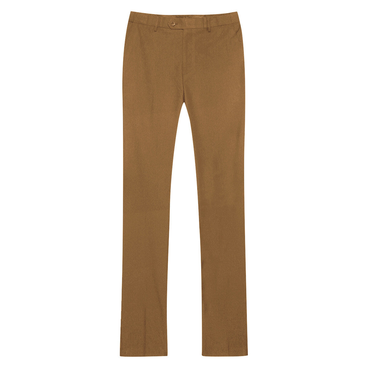 2-Piece Slim Fit Simple Designed Coffee Suit-EU