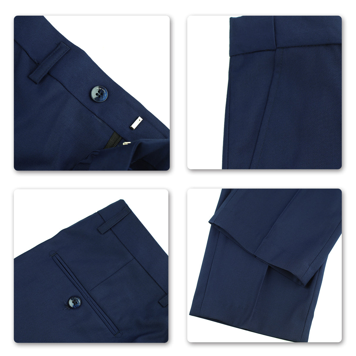 2-Piece Slim Fit Simple Designed Navy Suit