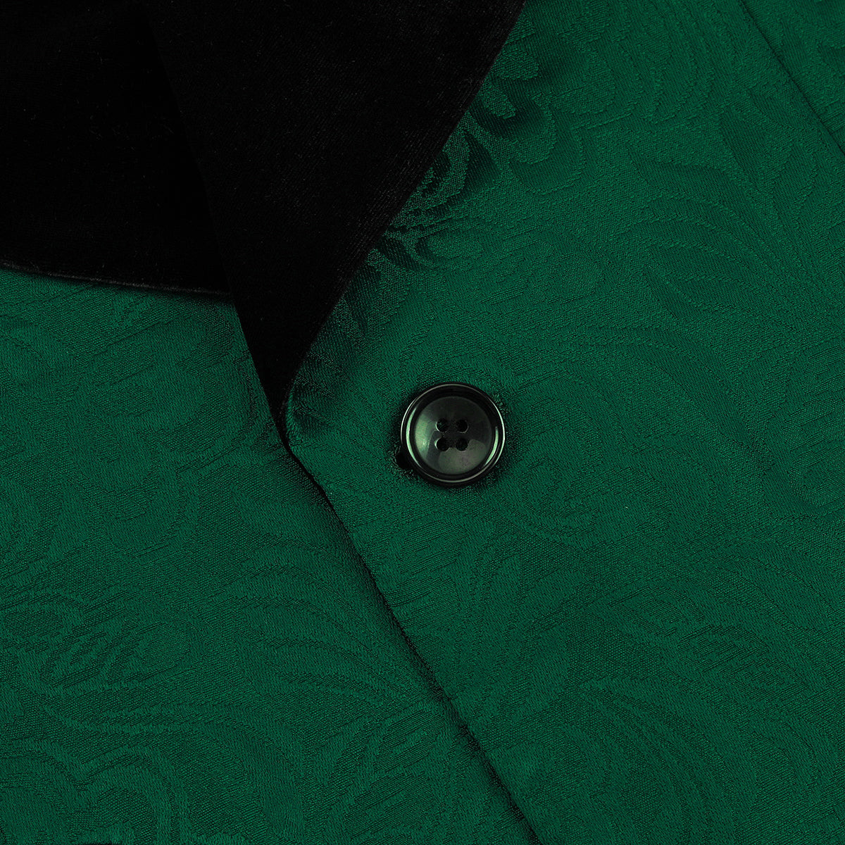3-Piece Paisley Suit Shawl Collar Suit Green