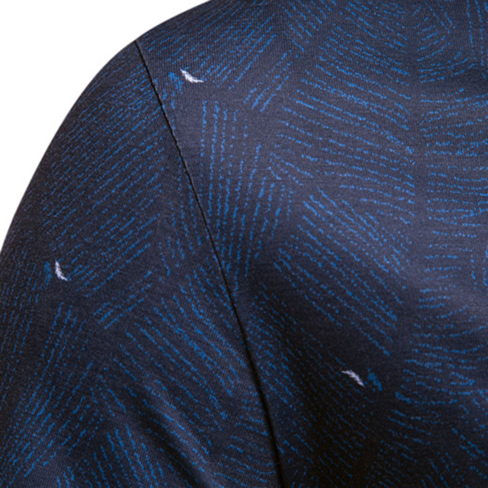 Slim Fit Star Print Polo Navy Shirt
