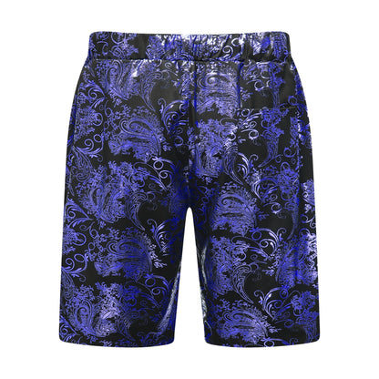 2-teiliger Sommeranzug im Hawaii-Print-Stil für Herren, Weiß