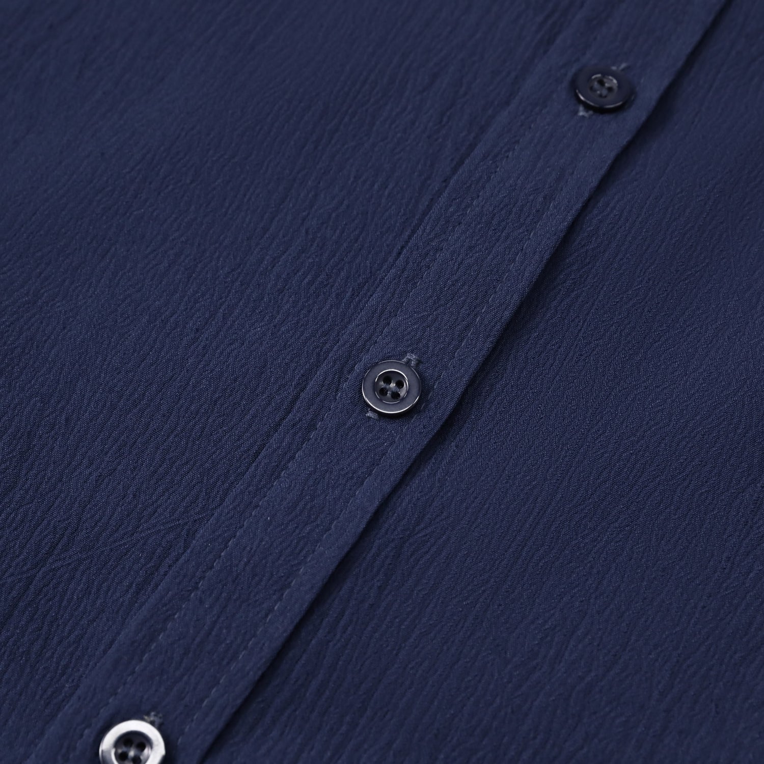 Herren Kurzarm Sommerhemd Regular Fit Leinenhemd Business Blau