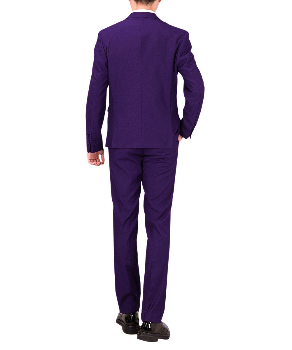 3-Piece Slim Fit Classic Violet Purple Suit