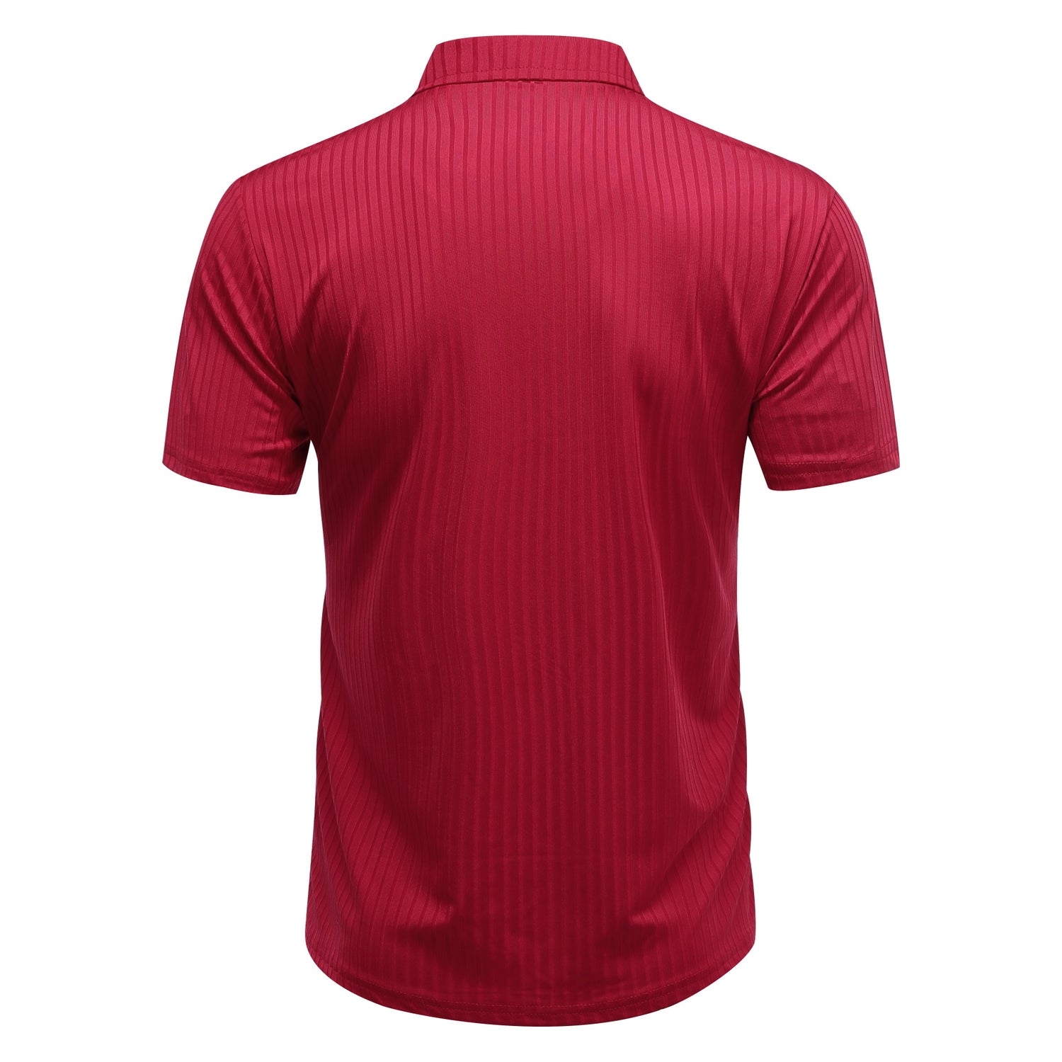 Herren Poloshirt mit Streifenmuster, kurzärmelig, Weiß