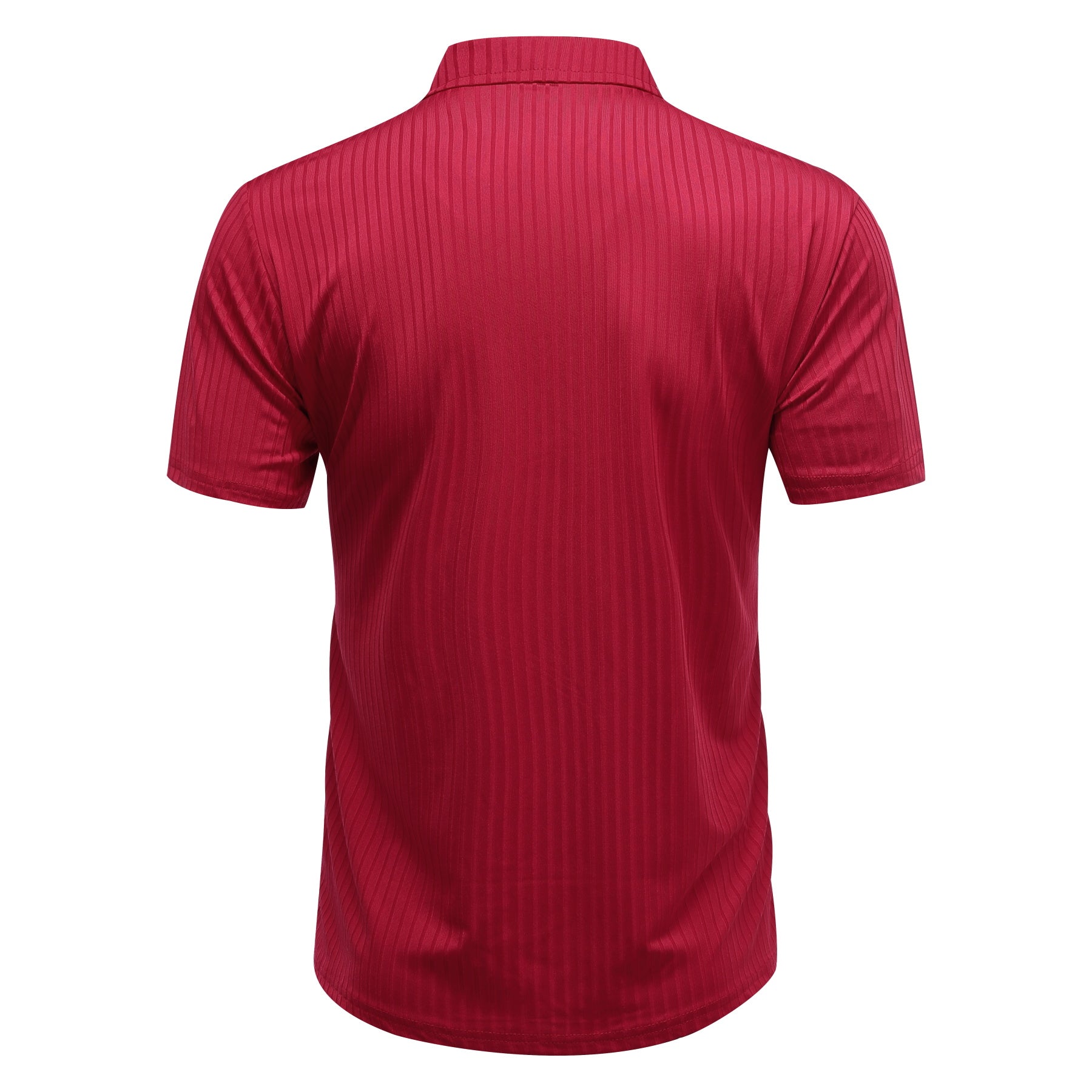 Herren Poloshirt mit Streifenmuster, kurzärmelig, Weiß
