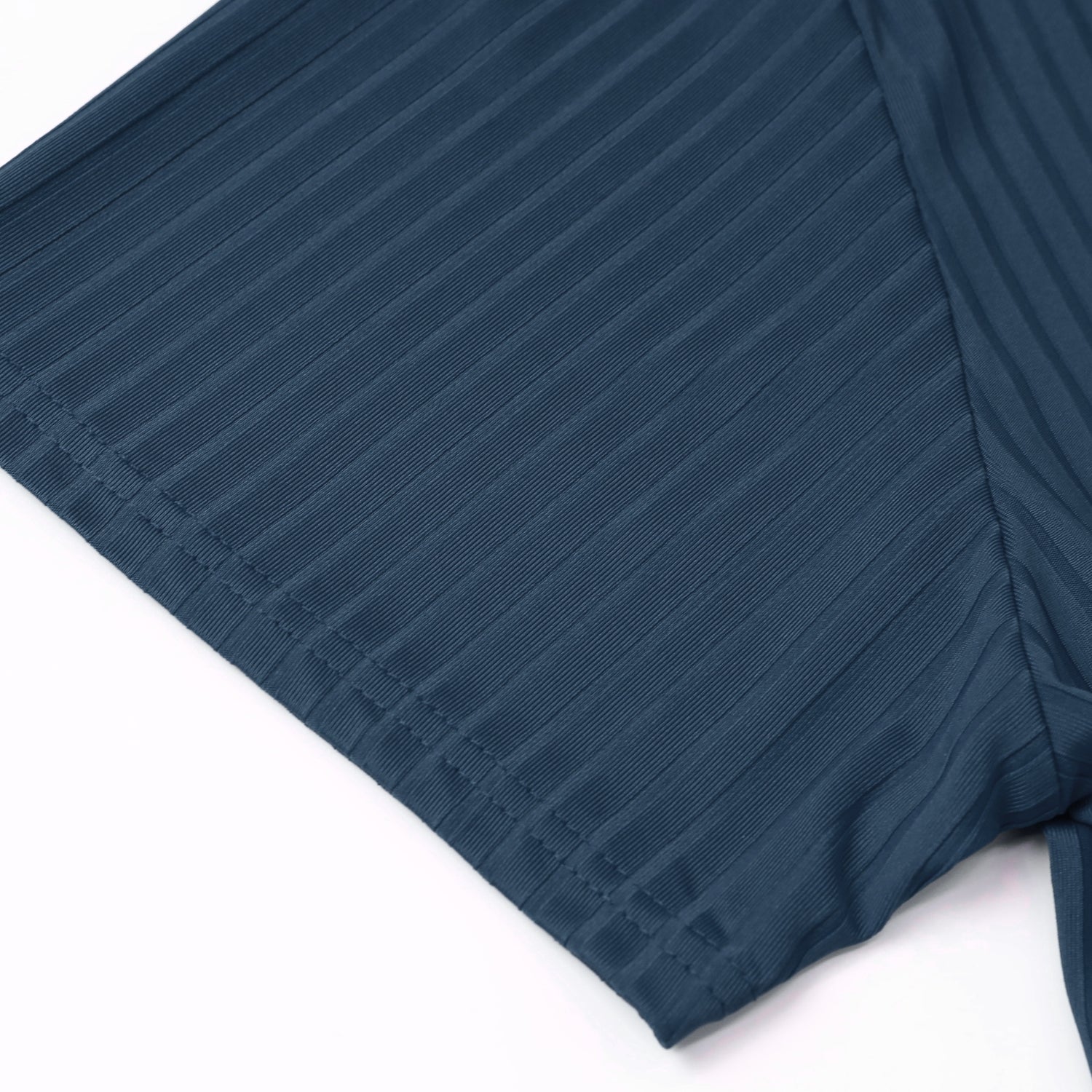 Herren Poloshirt mit Streifenmuster, kurzärmelig, Marineblau