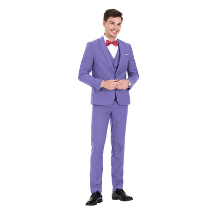 Violet 3-Piece Slim Fit Classic Suit