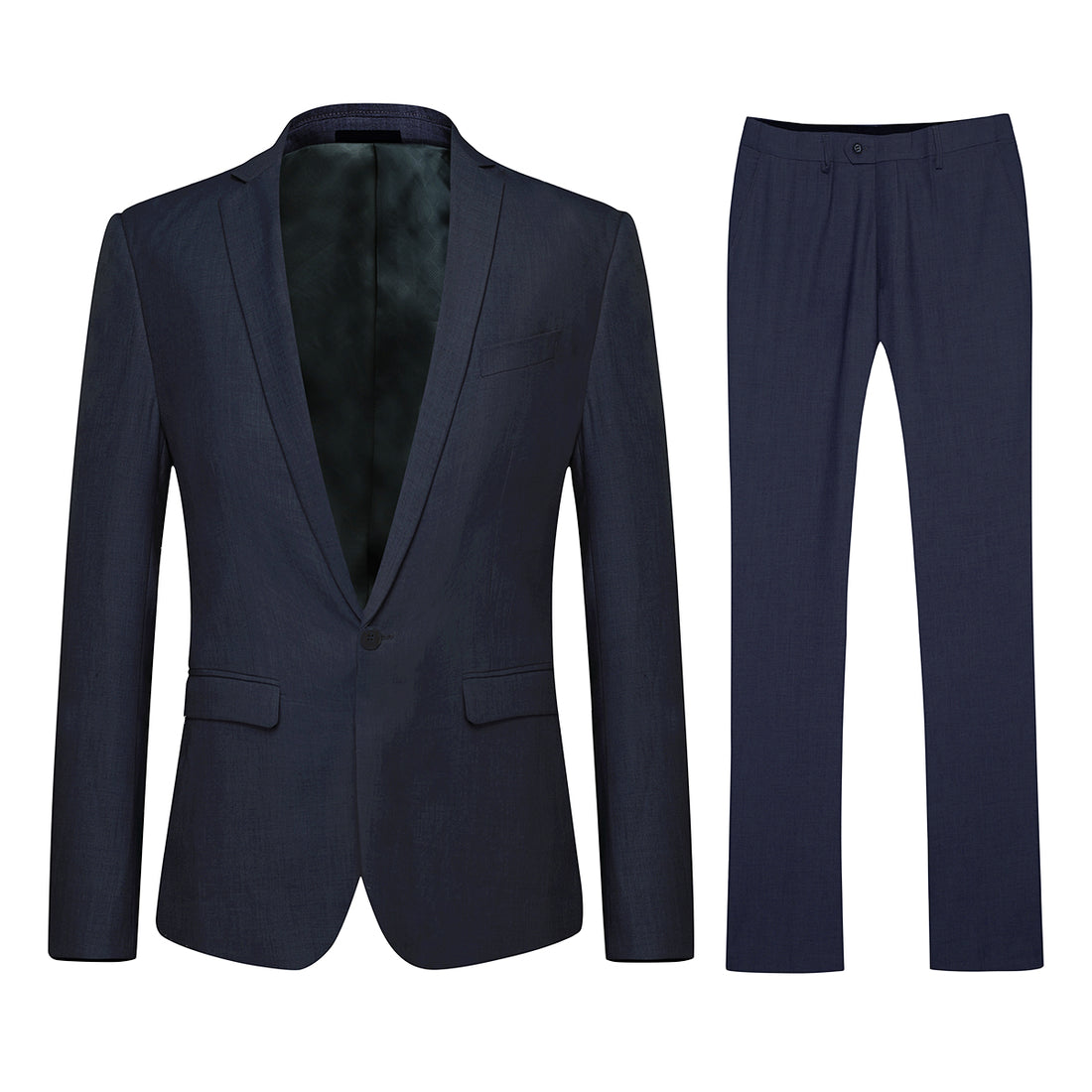 Two Piece Navy Suit One Button Suit