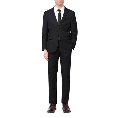 Two Piece Black Suit One Button Suit