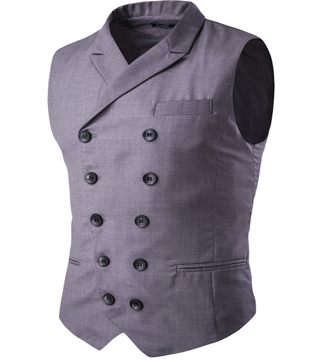 Slim Fit Formal Vest Gray