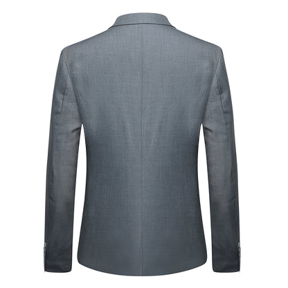 Two Piece Grey Suit One Button Suit