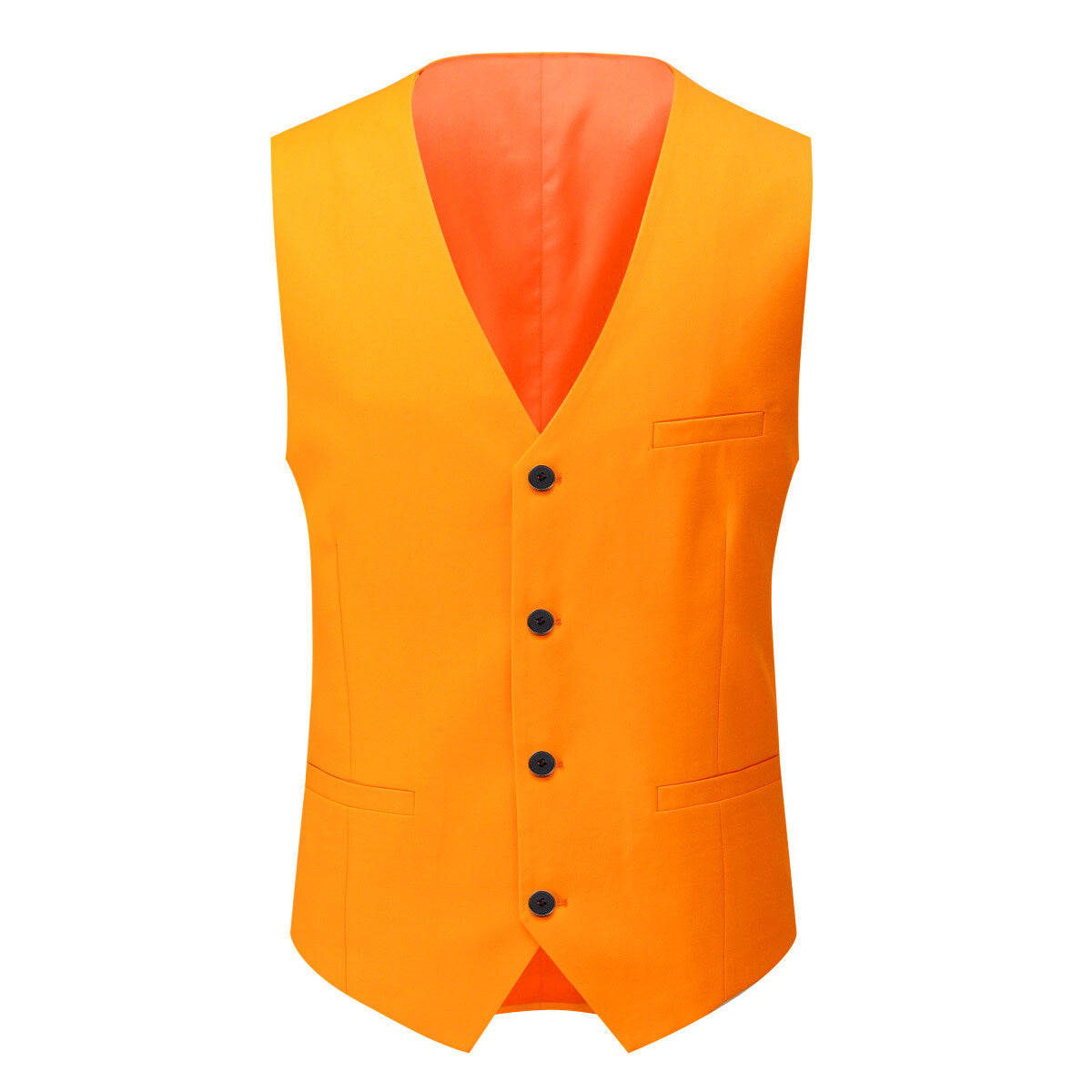 Orange 3-Piece Slim Fit Suit