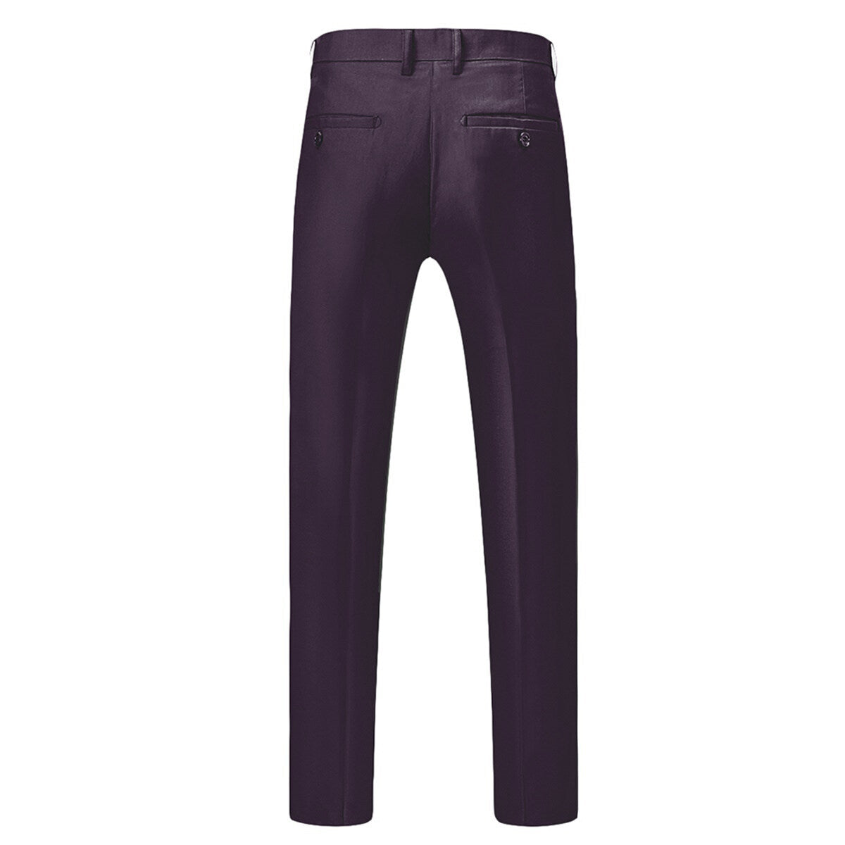 3-Piece Slim Fit Solid Purple Smar Formal Suit