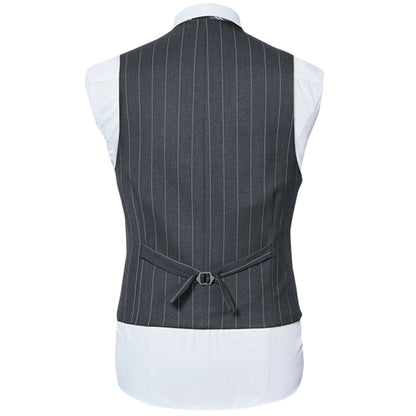 3-Piece Silver Suit Stripe Design Suit