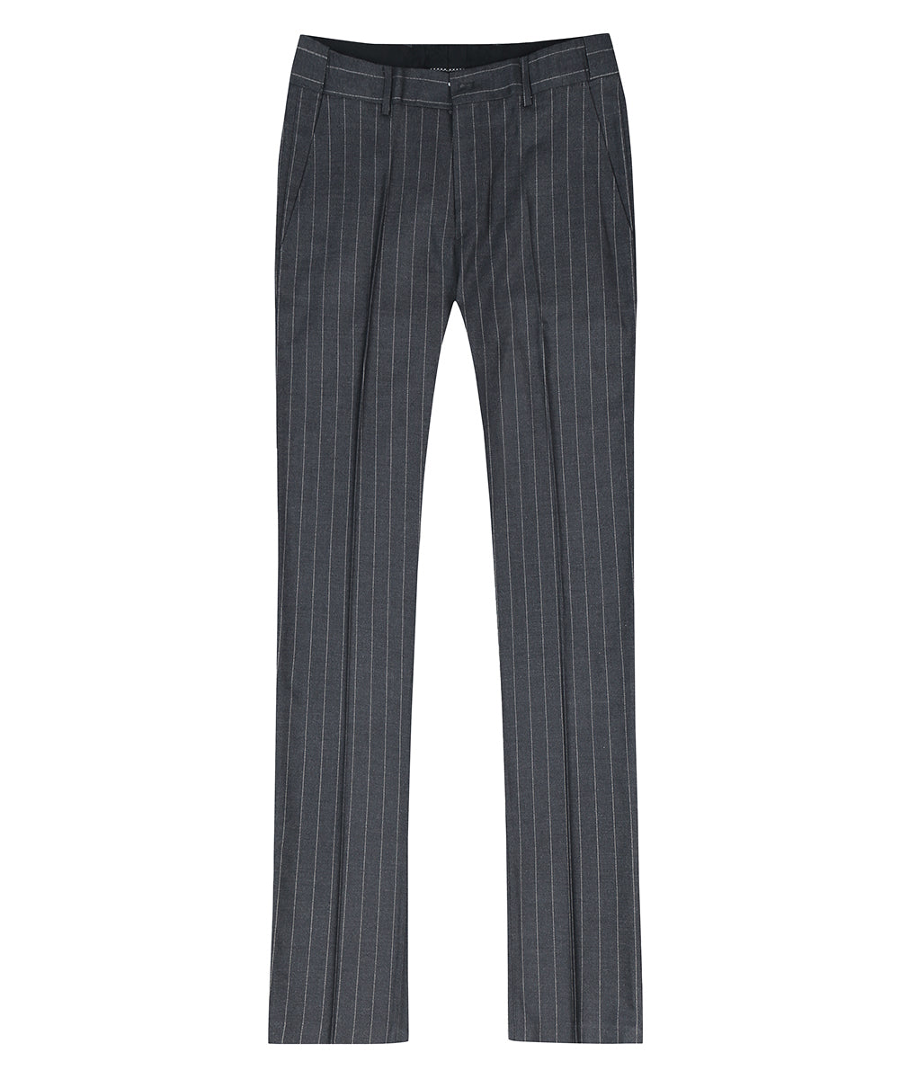 3-Piece Silver Suit Stripe Design Suit