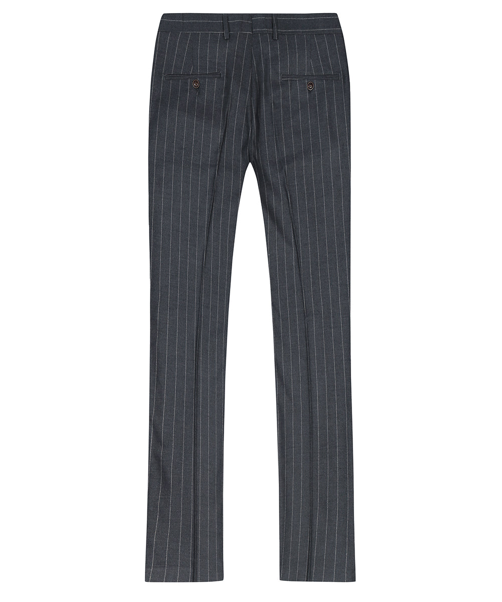 3-Piece Silver Suit Stripe Design Suit