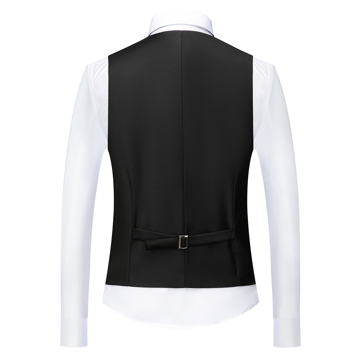 Herren Premium 3-teiliger Anzug Einknopf Schwarz