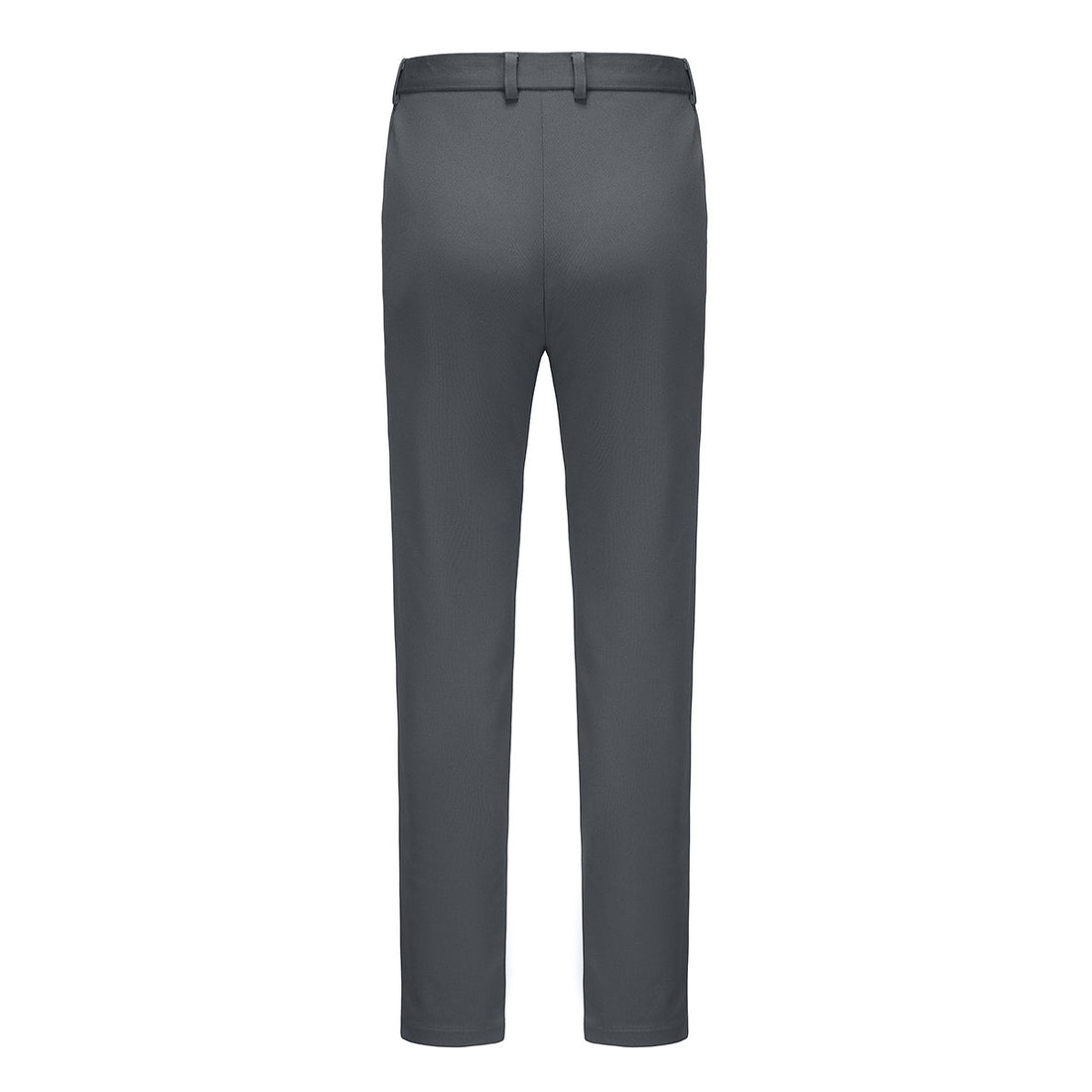 Mens Slim Solid Trousers Dress Pants Dark Grey