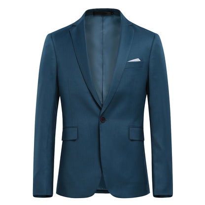 Slim Fit Sea Blue Wedding Formal 3-Piece Suit