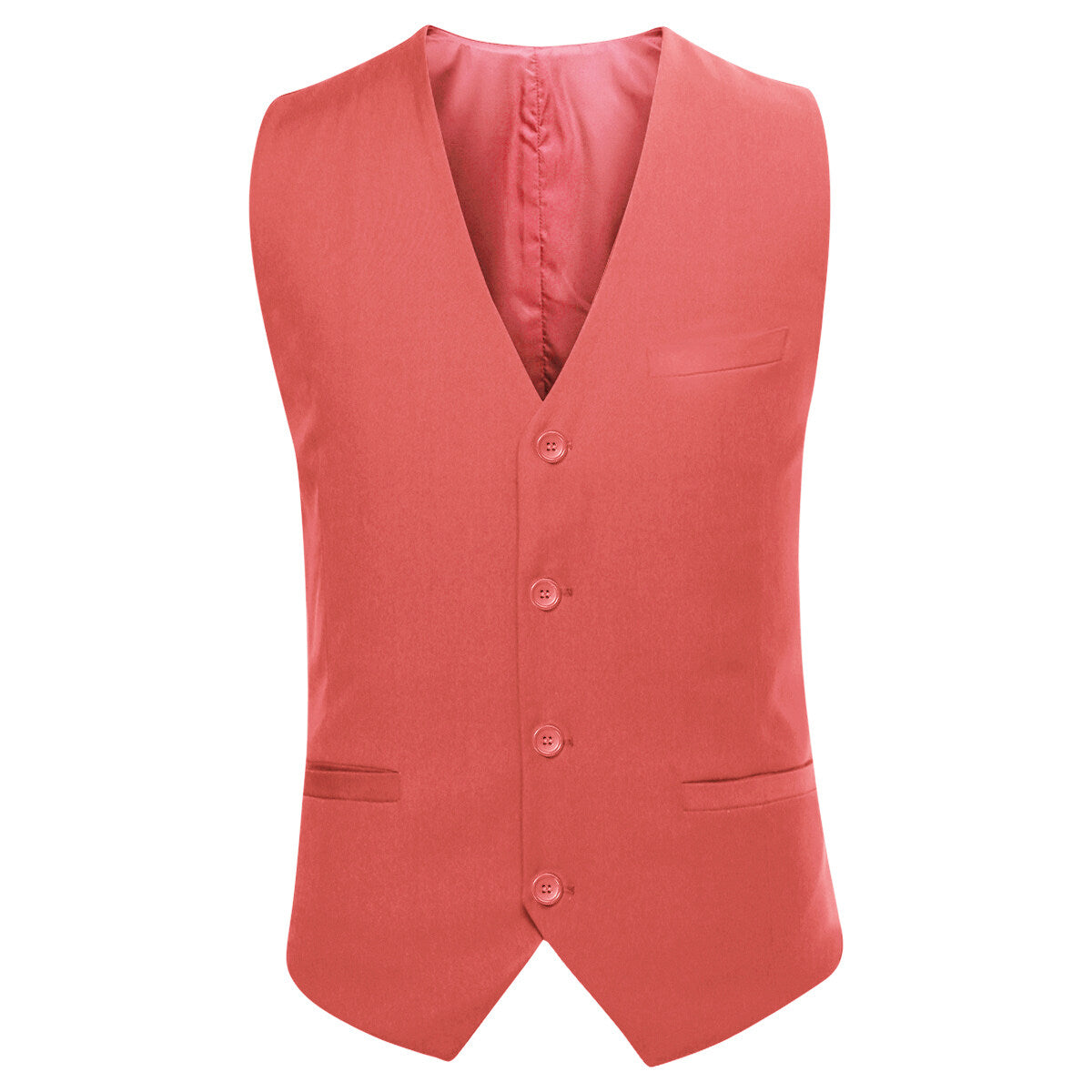 Rose Red 3-Piece Slim Fit Classic Suit