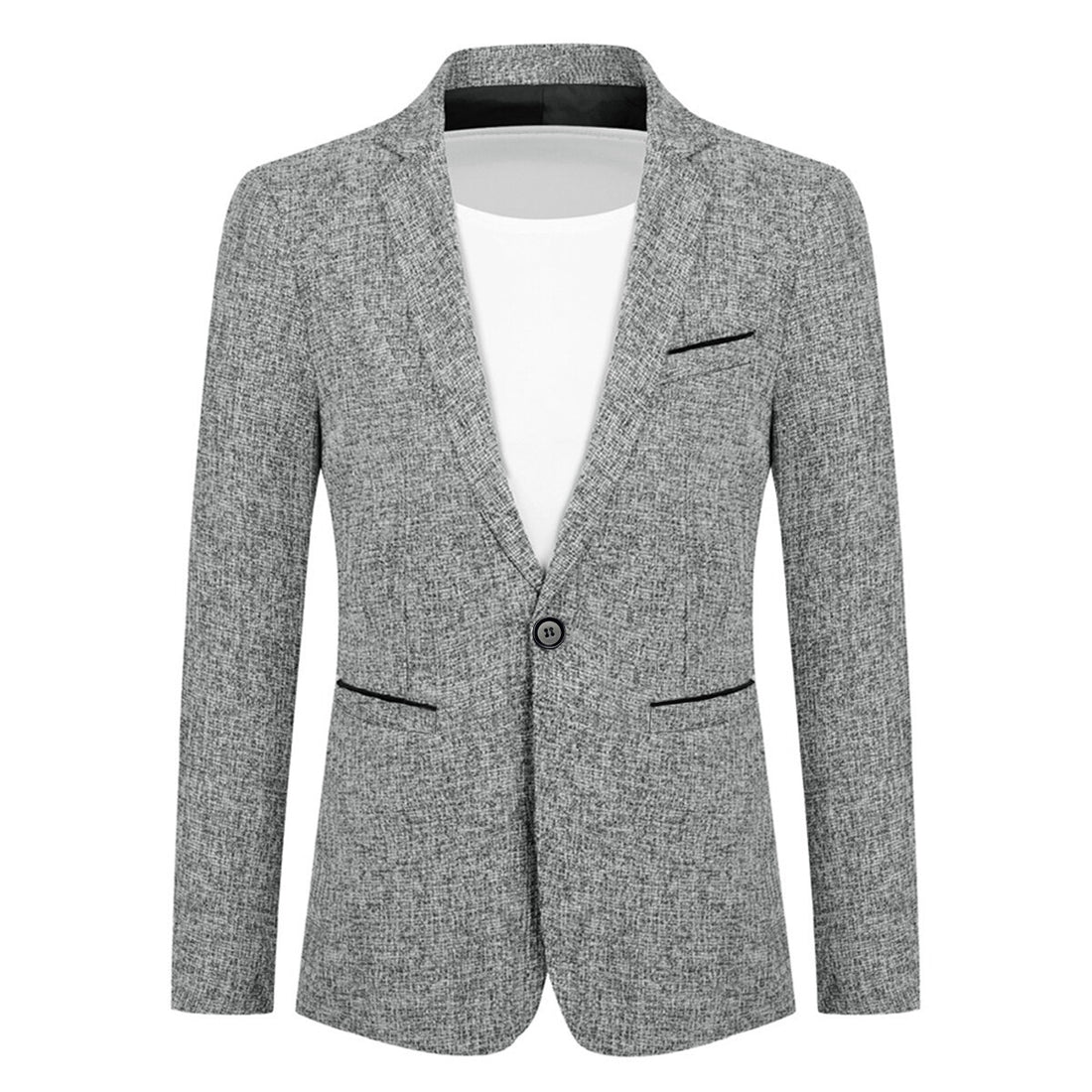 Einreihige Anzugjacke mit Revers für Herren in Grau