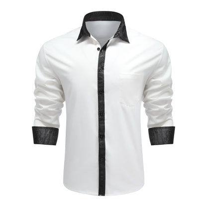 Slim Fit Hemd mit Umlegekragen Weiß