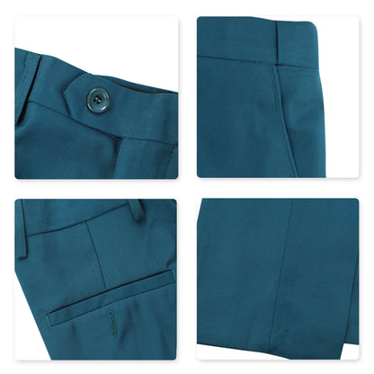 2-Piece Slim Fit Simple Designed Sea Blue Suit