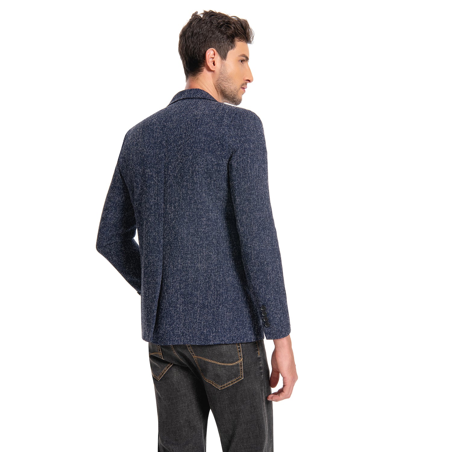 Einreihige Anzugjacke mit Revers für Herren in Grau